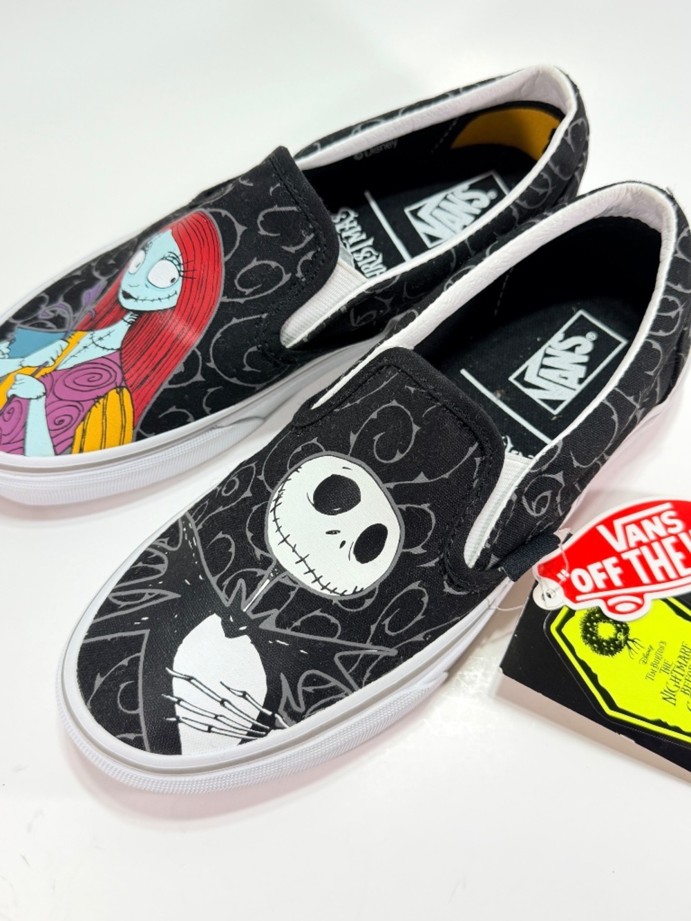 VANS Nightmare Before Christmas Jack & Sally Slip On Shoes Women's 6.5 NEW w/Tag - Picture 2 of 16